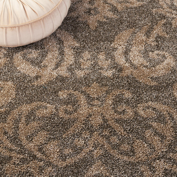 5'3" x 7'6" Shag Area Rug – Damask Design, Non-Shedding, 1.2-Inch Thick