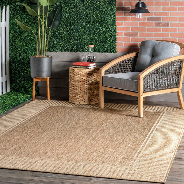 4x6 Indoor Outdoor Area Rug – Striped Border