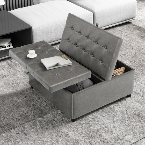 Large Square Storage Ottoman with Lift Top