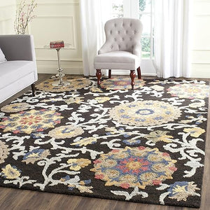 9x12 Handmade Wool Area Rug – Blossom Floral Collection