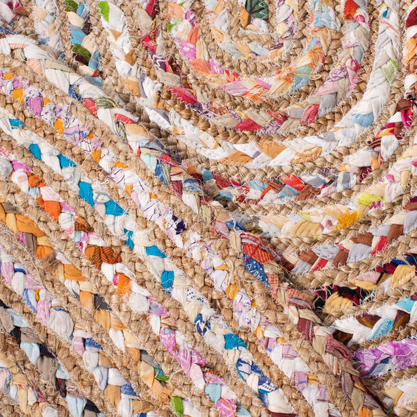 Oval Braided Jute & Cotton Area Rug – 4' x 6'