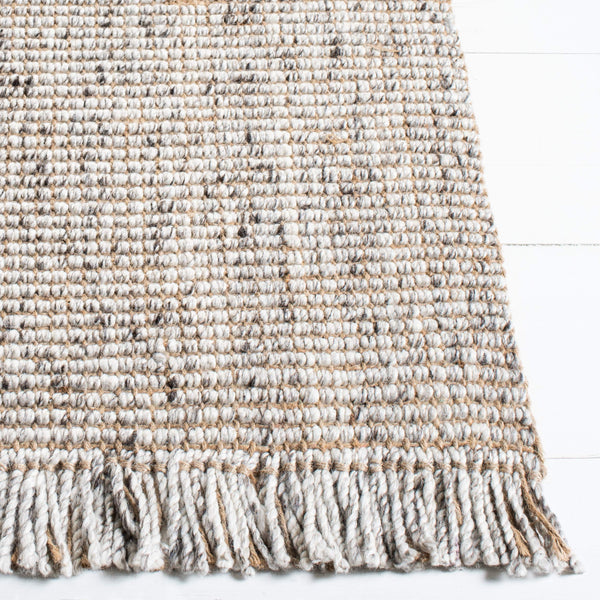Handmade Jute & Polyester Runner Rug 2'3" x 10' – Fringe Boho Area Rug