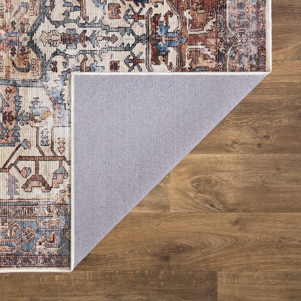 Vintage Medallion Terracotta Area Rug