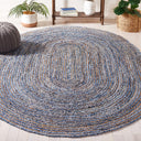 Oval Braided Jute & Cotton Area Rug – 4' x 6'