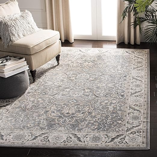 Oriental Area Rug 6'7" x 9' – Machine Woven Polypropylene, Non-Shedding