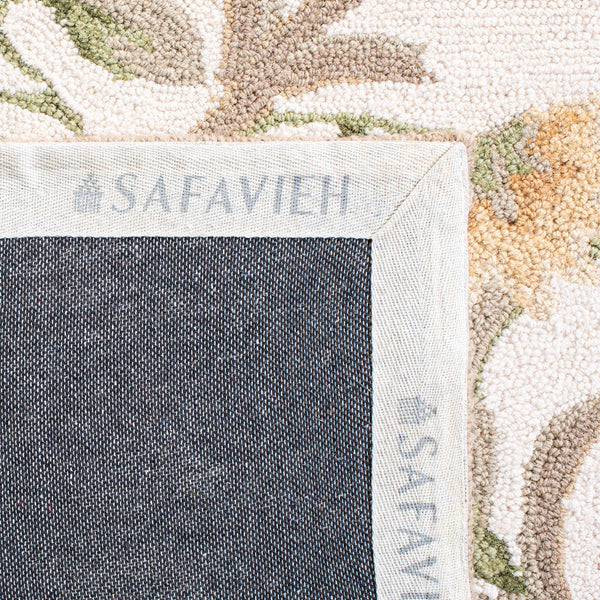 Hand-Hooked Wool Area Rug 8x10 – Floral French Country Design