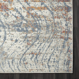 Vintage Beige Swirl Area Rug – Power Loomed Polypropylene