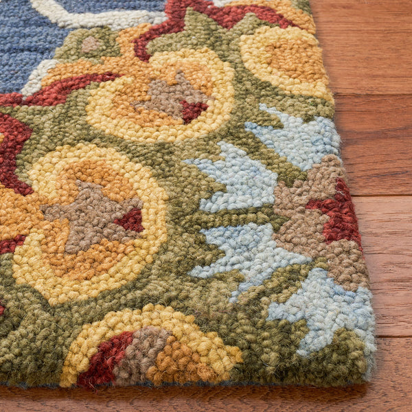 9x12 Handmade Wool Area Rug – Blossom Floral Collection