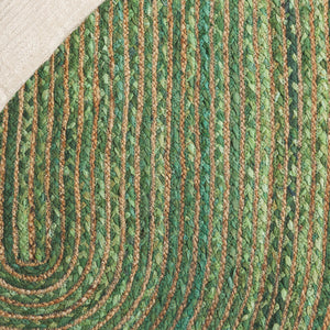 Oval Braided Jute & Cotton Area Rug – 6' x 9'