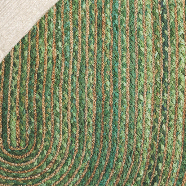 Oval Braided Jute & Cotton Area Rug – 6' x 9'