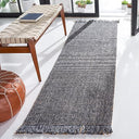 Handmade Jute & Polyester Runner Rug 2'3" x 10' – Fringe Boho Area Rug