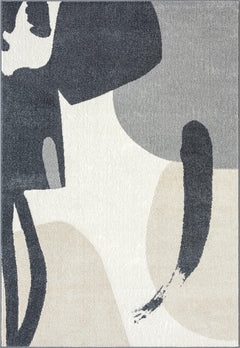 Modern Ivory & Grey Area Rug