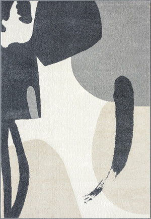 Modern Ivory & Grey Area Rug