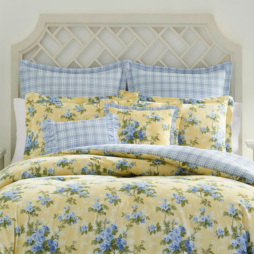 Queen Comforter Set 7-Piece Cotton Bedding – Cassidy Yellow