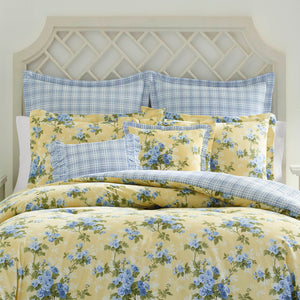 Queen Comforter Set 7-Piece Cotton Bedding – Cassidy Yellow