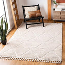 Moroccan Shag Area Rug – Geometric Diamond Trellis Design