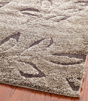 Shag Area Rug – Floral Design, Non-Shedding, 1.2-Inch Thick Polypropylene