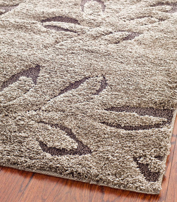 Shag Area Rug – Floral Design, Non-Shedding, 1.2-Inch Thick Polypropylene