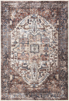 Vintage Medallion Terracotta Area Rug