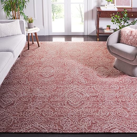 9x12 Hand-Tufted Wool Area Rug – Modern Floral