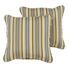 Outdoor Sunbrella Square Throw Pillows with Corded Edges, Set of 2