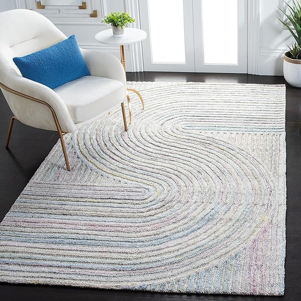Mid-Century Modern Abstract Runner Rug 2'3" x 12'