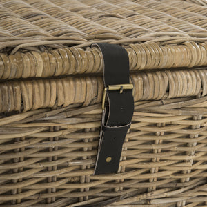 Wicker Storage Trunk with Lid – Collapsible Rattan Chest