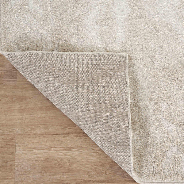 Cream Abstract Area Rug – Vintage Pattern, Non-Shedding, Pet & Kid Friendly