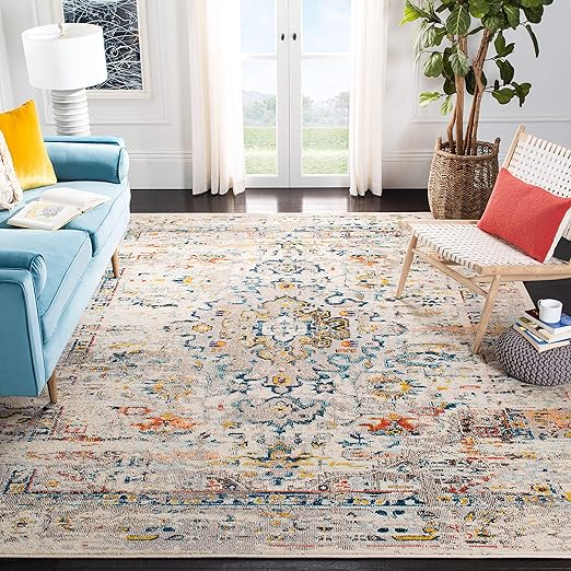 12x15 Boho Medallion Area Rug – Polypropylene, Non-Shedding, Indoor
