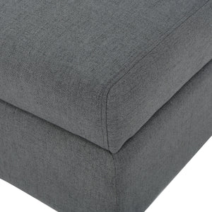 Fabric Storage Loveseat with Hidden Storage - Charcoal