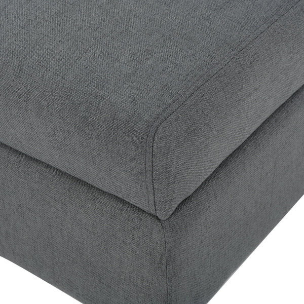 Fabric Storage Loveseat with Hidden Storage - Charcoal