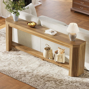 70-Inch Console Table for Entryway with Open Storage