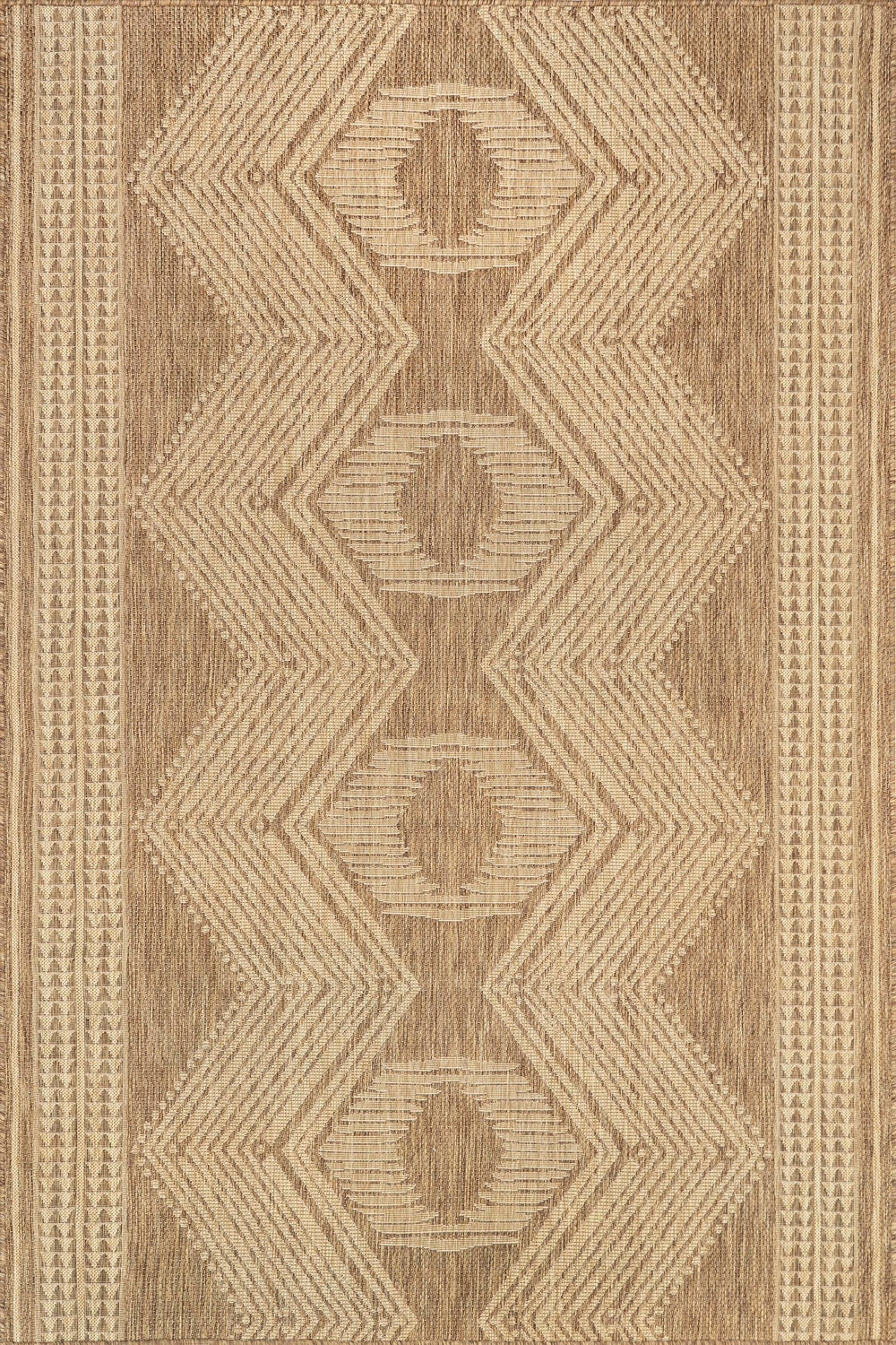 8x10 Geometric Indoor Outdoor Area Rug – Tribal Pattern, Stain Resistant