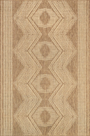 Tribal Geometric Indoor Outdoor Area Rug 9'6" x 12'