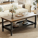 2-Tier Farmhouse Coffee Table with Storage