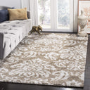 5'3" x 7'6" Shag Area Rug – Damask Design, Non-Shedding, 1.2-Inch Thick