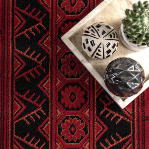 Traditional Oriental Area Rug – Red & Ivory, Multiple Sizes