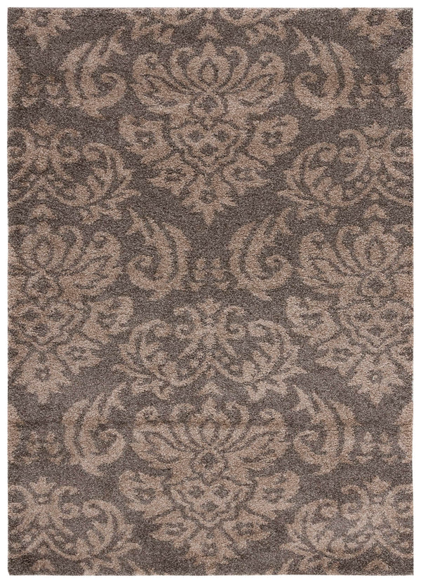 5'3" x 7'6" Shag Area Rug – Damask Design, Non-Shedding, 1.2-Inch Thick