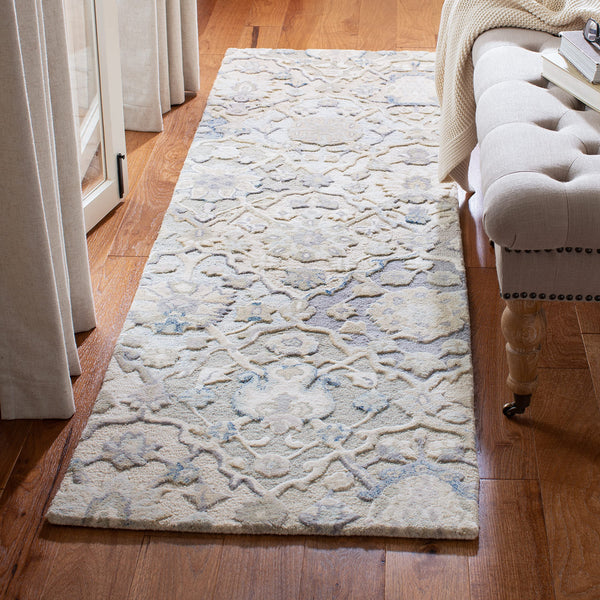 Hand-Tufted Wool Runner Rug 2'3" x 8' – Striped Contemporary Area Rug