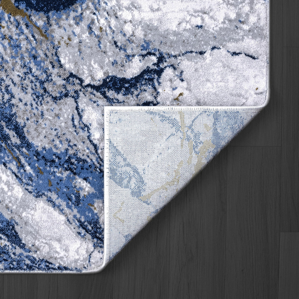 Blue Grey Marble Area Rug