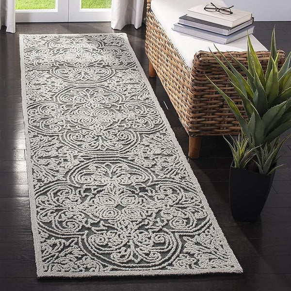 Hand-Tufted Wool & Cotton Runner Rug 2'3" x 10'
