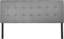 King Size Tufted Upholstered Headboard – Adjustable Height, Gray