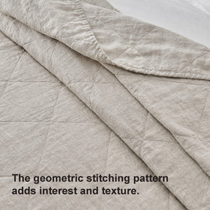 French Linen Quilt Set – 3 Piece Bedding Set