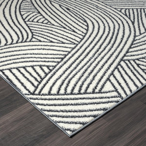 Grey Geometric Area Rug