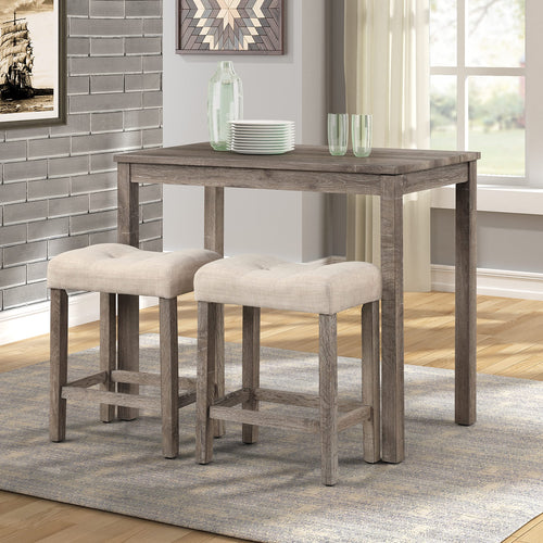 3-Piece Counter Height Dining Set with Stools