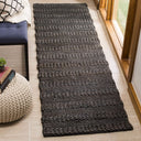 Handmade Jute & Cotton Runner Rug 2'3" x 10' – Charcoal