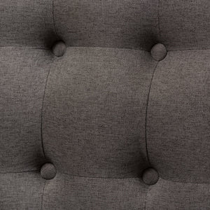 Grey Fabric 3-Seater Settee Bench