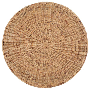Round Wicker Coffee Table with Iron Legs