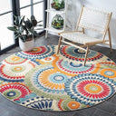 10x14 Indoor Outdoor Area Rug – Floral Geometric, Washable, Non-Shedding