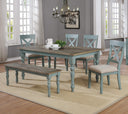 6-Piece Farmhouse Dining Set with Bench